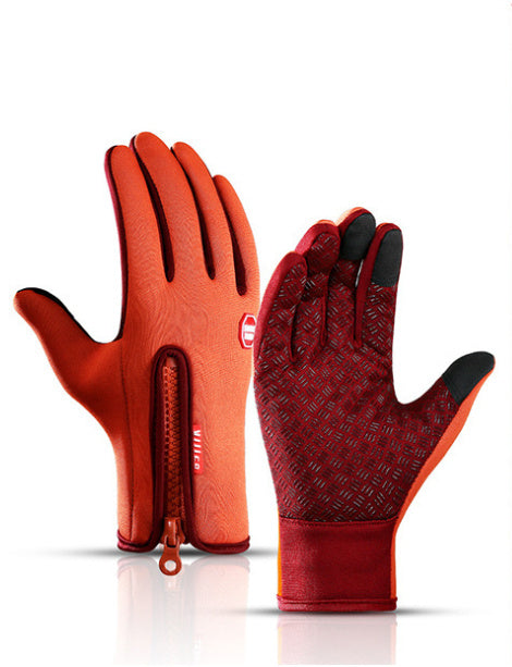 Winter Gloves Touch Screen Riding Motorcycle Sliding Waterproof Sports Gloves With Fleece - LuckyGadgetHub