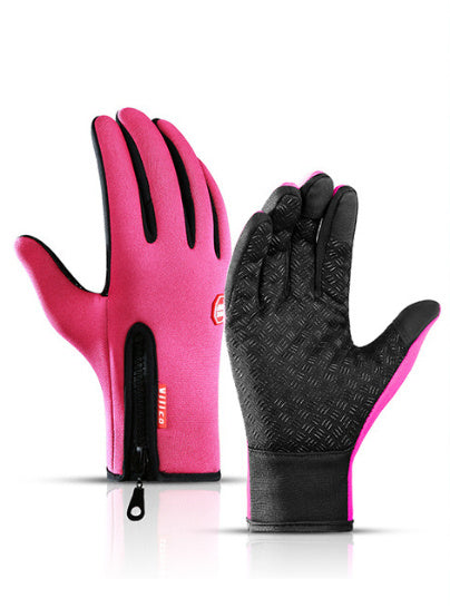 Winter Gloves Touch Screen Riding Motorcycle Sliding Waterproof Sports Gloves With Fleece - LuckyGadgetHub