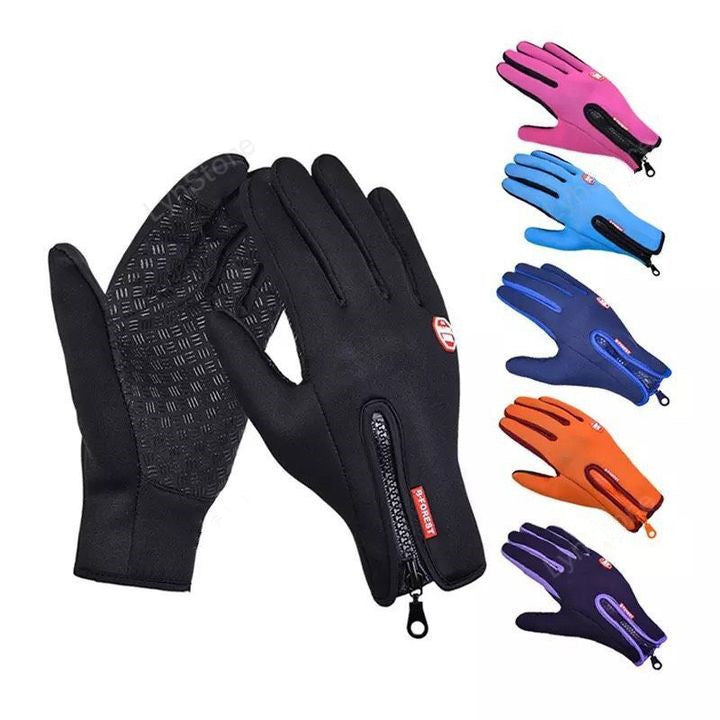 Winter Gloves Touch Screen Riding Motorcycle Sliding Waterproof Sports Gloves With Fleece - LuckyGadgetHub