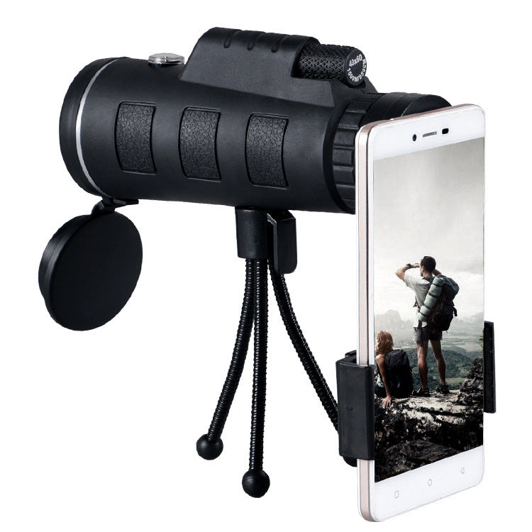 Compatible with Apple, Monocular Telescope Zoom Scope with Compass Phone Clip Tripod - LuckyGadgetHub