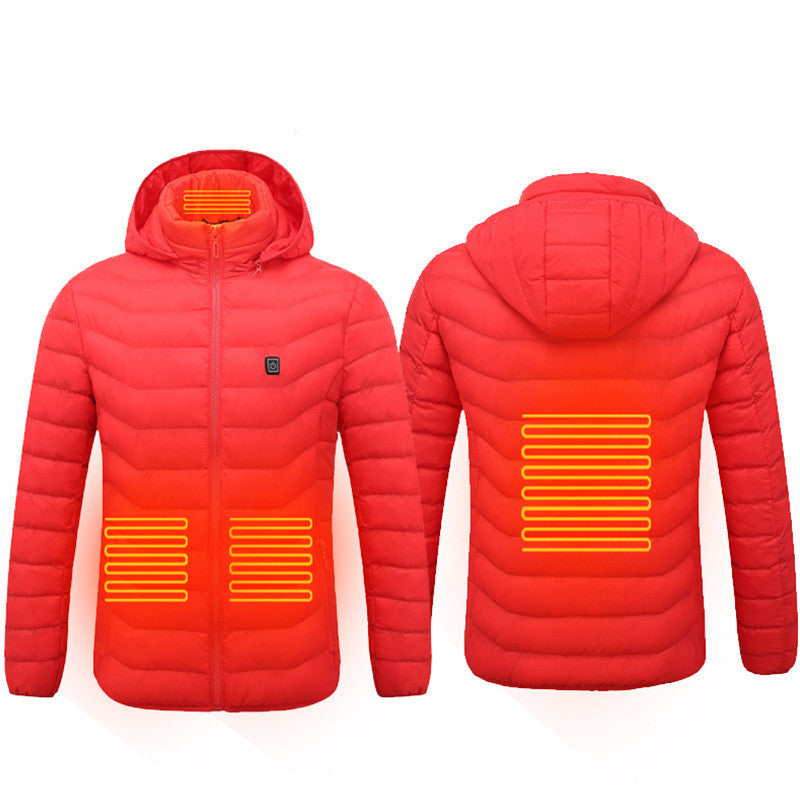 New Heated Jacket Coat USB Electric Jacket Cotton Coat Heater Thermal Clothing Heating Vest Men's Clothes Winter - LuckyGadgetHub