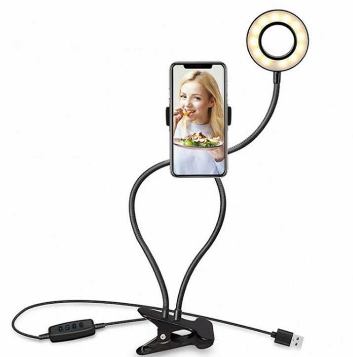 LED Selfie Ring Light for Live Adjustable Makeup Light-8cm Stand - LuckyGadgetHub