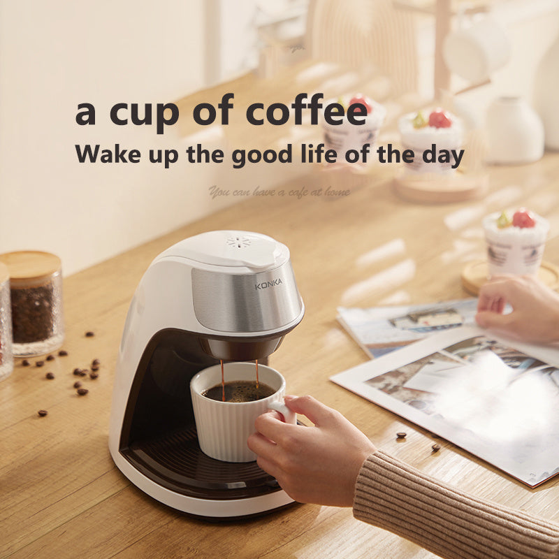 New Coffee Machine Fully Automatic Home Office Mini American Small Portable Coffee Maker - LuckyGadgetHub
