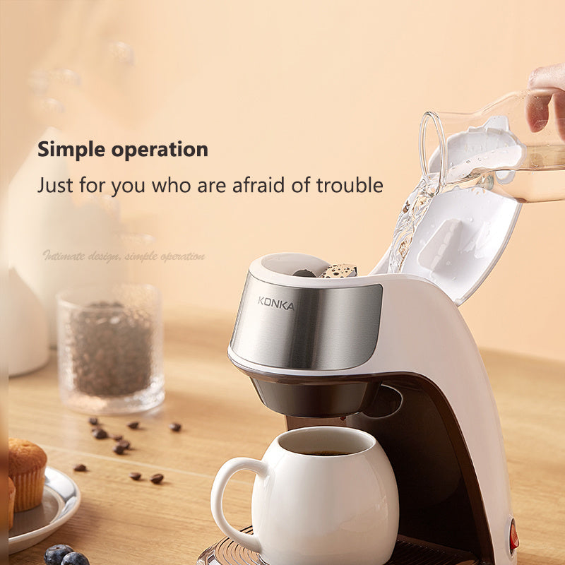New Coffee Machine Fully Automatic Home Office Mini American Small Portable Coffee Maker - LuckyGadgetHub