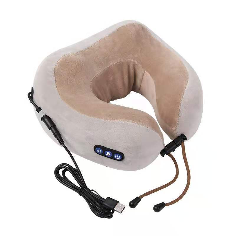 U Shaped Massage Pillow Neck Massage Device Electric Neck Massager Apparatus Shoulder Back Cervical Massager For Body Relaxation - LuckyGadgetHub
