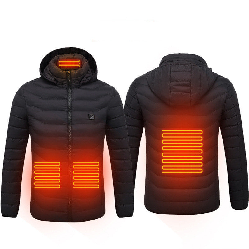 New Heated Jacket Coat USB Electric Jacket Cotton Coat Heater Thermal Clothing Heating Vest Men's Clothes Winter - LuckyGadgetHub