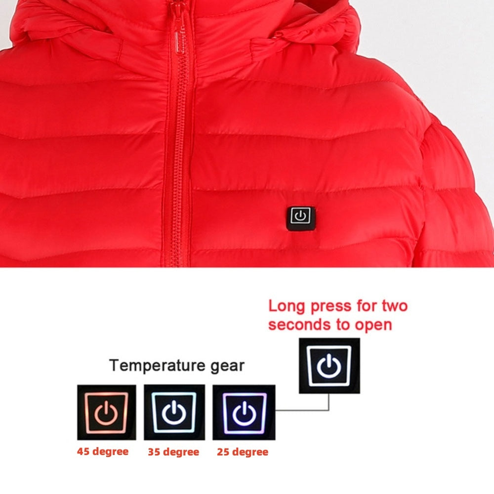 New Heated Jacket Coat USB Electric Jacket Cotton Coat Heater Thermal Clothing Heating Vest Men's Clothes Winter - LuckyGadgetHub