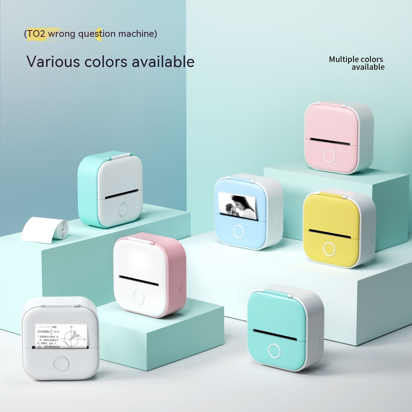 Portable Mini Thermal Label Printer Home Photo Printer Student Wrong Question Printer Bluetooth-compatible Mini Label Printer Price Tag - LuckyGadgetHub