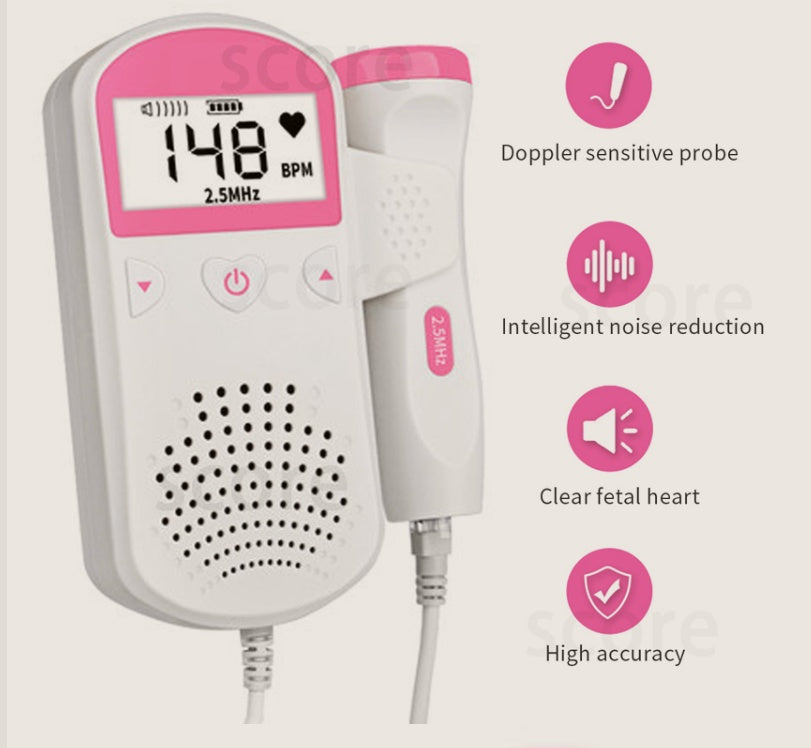 Fetal Heart Rate Monitor Home Pregnancy Baby Fetal Sound Heart Rate Detector - LuckyGadgetHub