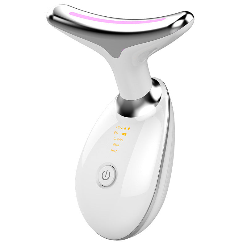EMS Thermal Neck Lifting And Tighten Massager Electric Microcurrent Wrinkle Remover - LuckyGadgetHub