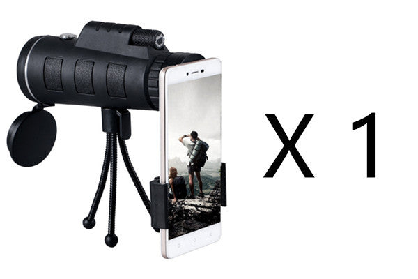 Compatible with Apple, Monocular Telescope Zoom Scope with Compass Phone Clip Tripod - LuckyGadgetHub