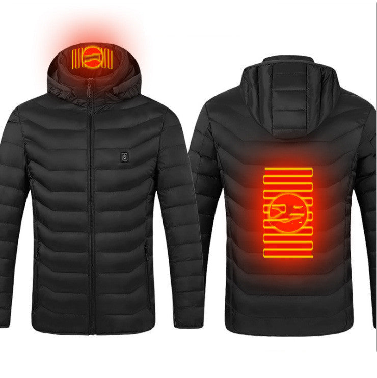New Heated Jacket Coat USB Electric Jacket Cotton Coat Heater Thermal Clothing Heating Vest Men's Clothes Winter - LuckyGadgetHub