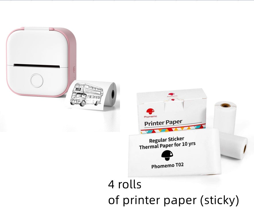 Portable Mini Thermal Label Printer Home Photo Printer Student Wrong Question Printer Bluetooth-compatible Mini Label Printer Price Tag - LuckyGadgetHub