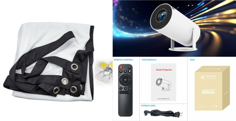 HY300 Pro Projector Home Theater Entertainment Portable Small Projector - LuckyGadgetHub