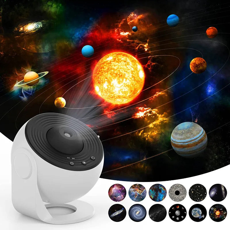 Night Light Galaxy Projector Starry Sky Projector 360 Rotate Planetarium Lamp For Kids Bedroom Valentines Day Gift Wedding Deco - LuckyGadgetHub