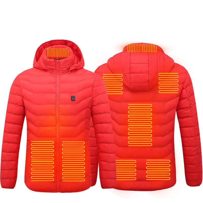 New Heated Jacket Coat USB Electric Jacket Cotton Coat Heater Thermal Clothing Heating Vest Men's Clothes Winter - LuckyGadgetHub