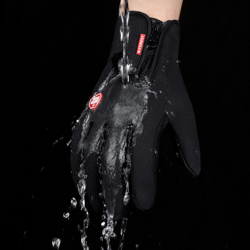 Winter Gloves Touch Screen Riding Motorcycle Sliding Waterproof Sports Gloves With Fleece - LuckyGadgetHub