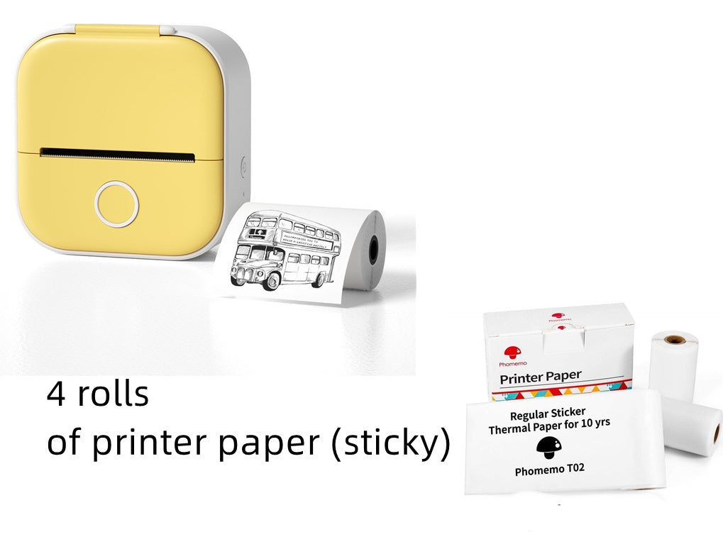 Portable Mini Thermal Label Printer Home Photo Printer Student Wrong Question Printer Bluetooth-compatible Mini Label Printer Price Tag - LuckyGadgetHub