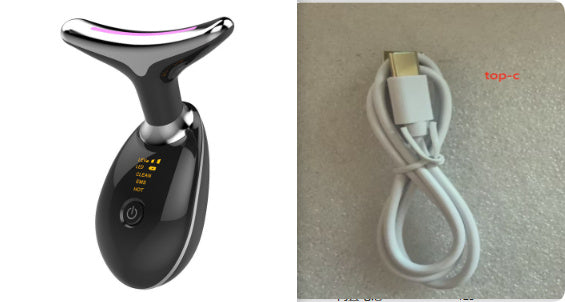 EMS Thermal Neck Lifting And Tighten Massager Electric Microcurrent Wrinkle Remover - LuckyGadgetHub