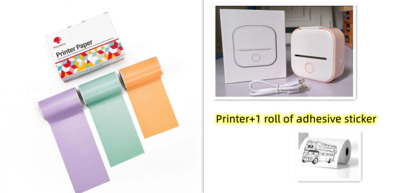 Portable Mini Thermal Label Printer Home Photo Printer Student Wrong Question Printer Bluetooth-compatible Mini Label Printer Price Tag - LuckyGadgetHub