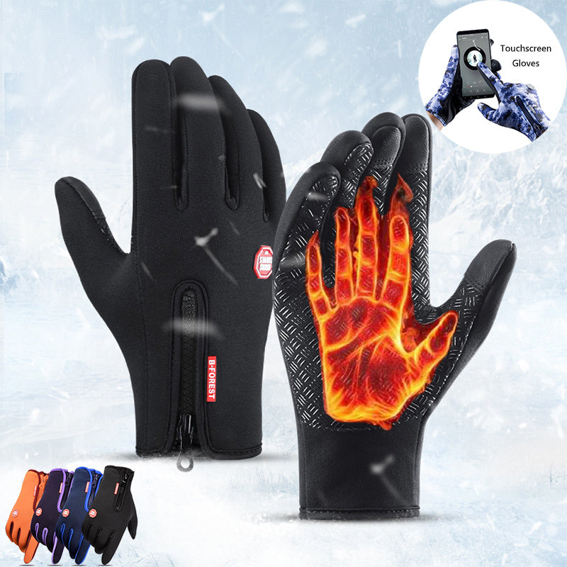 Winter Gloves Touch Screen Riding Motorcycle Sliding Waterproof Sports Gloves With Fleece - LuckyGadgetHub
