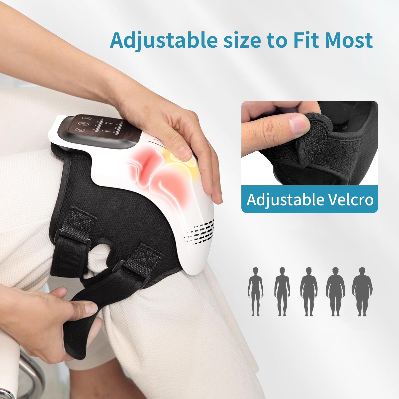 Intelligent Home Use Electric Intelligent Kneading Heating Knee Massager Rechargeable Pain Relief Infrared Laser Vibration Knee Massager - LuckyGadgetHub