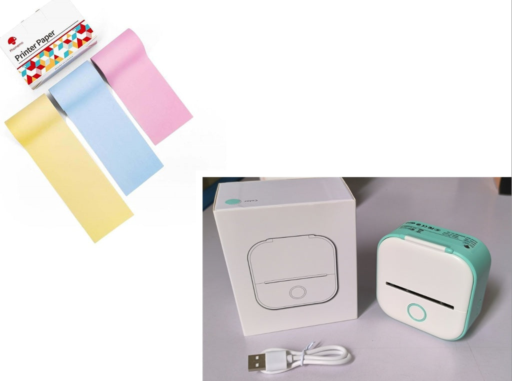 Portable Mini Thermal Label Printer Home Photo Printer Student Wrong Question Printer Bluetooth-compatible Mini Label Printer Price Tag - LuckyGadgetHub