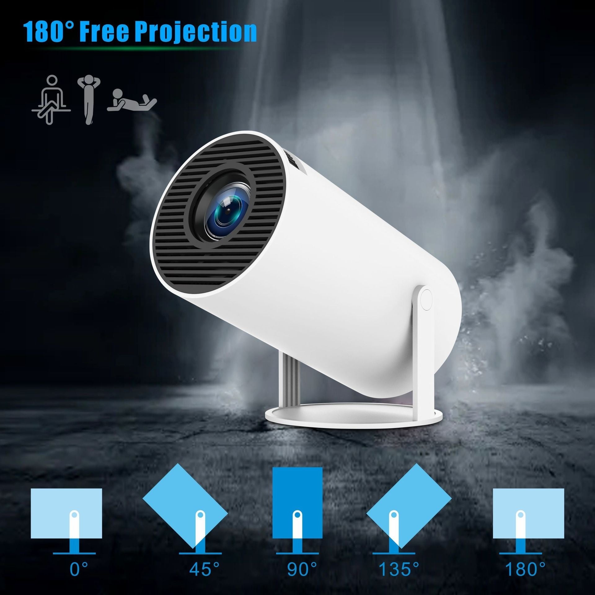 HY300 Pro Projector Home Theater Entertainment Portable Small Projector - LuckyGadgetHub