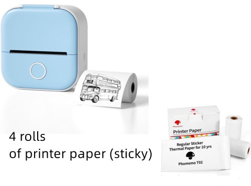 Portable Mini Thermal Label Printer Home Photo Printer Student Wrong Question Printer Bluetooth-compatible Mini Label Printer Price Tag - LuckyGadgetHub