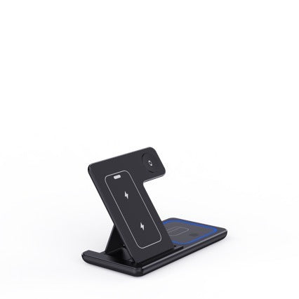 15W 3 In 1 LED Fast Wireless Charger Stand Foldable Charging Station For Smart Phone 15 14 13 12 11 IWatch 9 8 7 6 5 Airpods Pro - LuckyGadgetHub