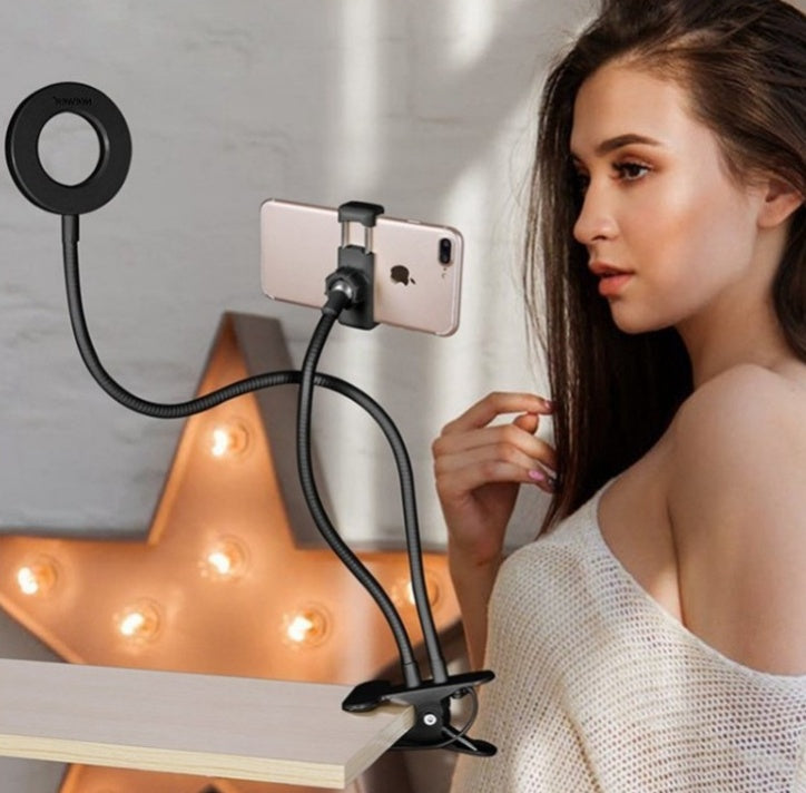LED Selfie Ring Light for Live Adjustable Makeup Light-8cm Stand - LuckyGadgetHub