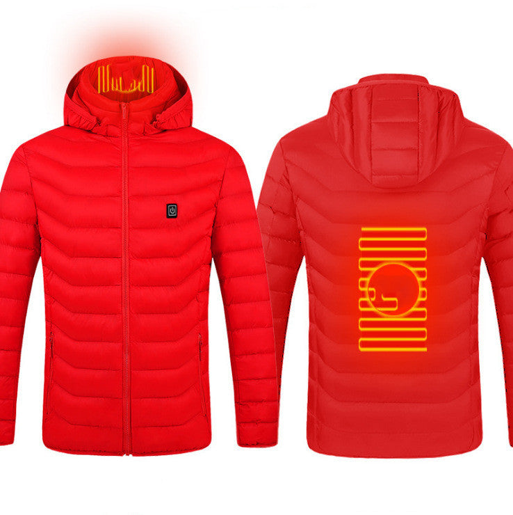 New Heated Jacket Coat USB Electric Jacket Cotton Coat Heater Thermal Clothing Heating Vest Men's Clothes Winter - LuckyGadgetHub