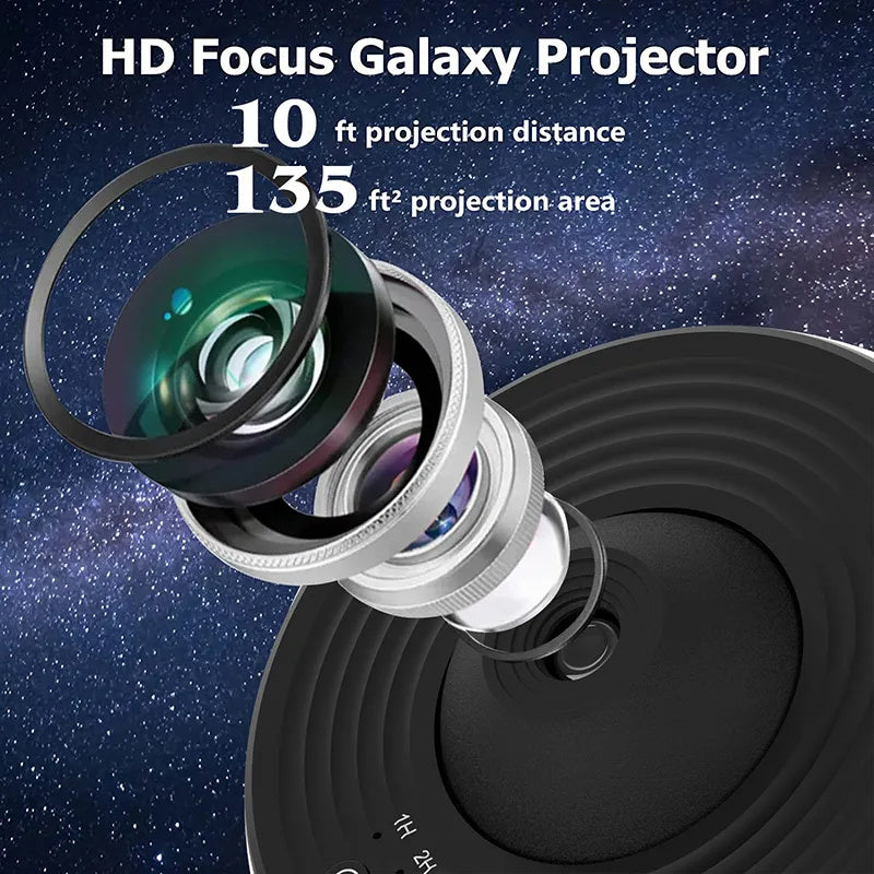 Night Light Galaxy Projector Starry Sky Projector 360 Rotate Planetarium Lamp For Kids Bedroom Valentines Day Gift Wedding Deco - LuckyGadgetHub