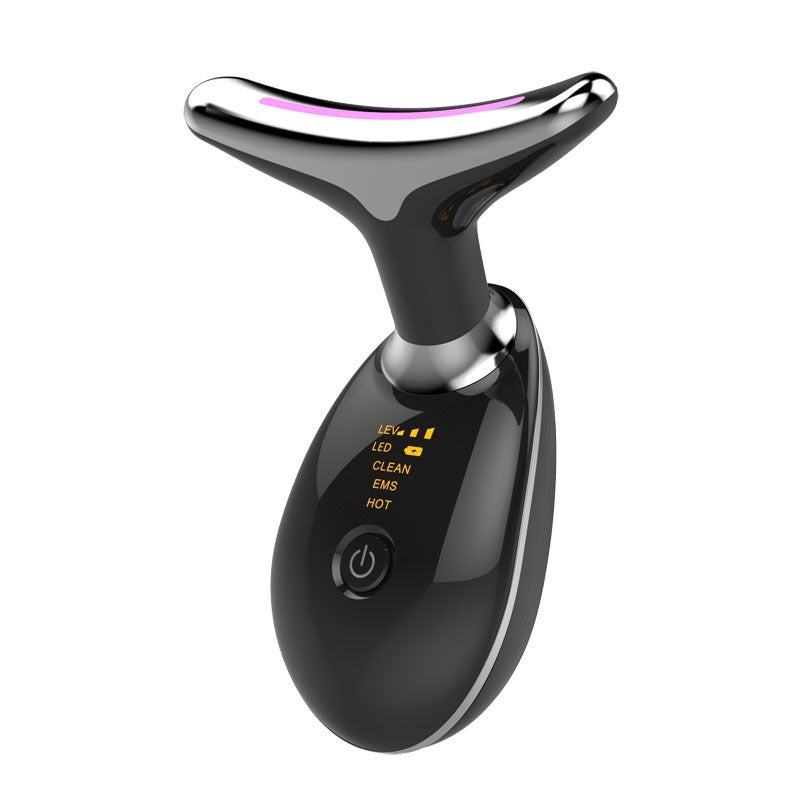 EMS Thermal Neck Lifting And Tighten Massager Electric Microcurrent Wrinkle Remover - LuckyGadgetHub