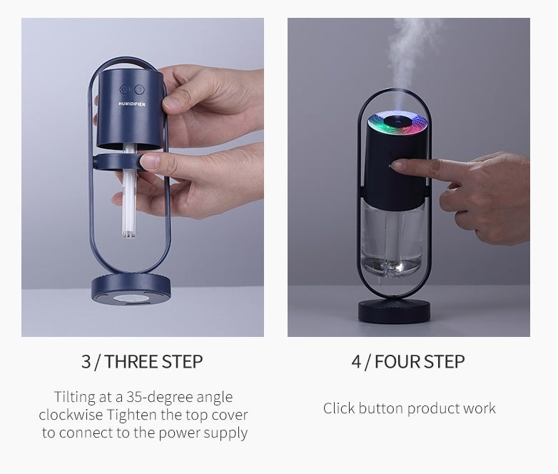 Magic Shadow USB Air Humidifier For Home With Projection Night Lights Ultrasonic Car Mist Maker Mini Office Air Purifier - LuckyGadgetHub