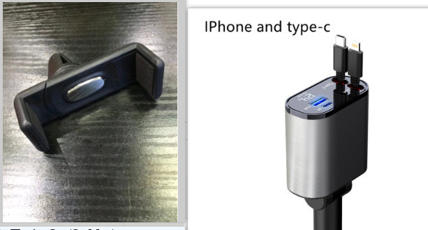 Metal Car Charger 100W Super Fast Charging Car Cigarette Lighter USB And TYPE-C Adapter - LuckyGadgetHub