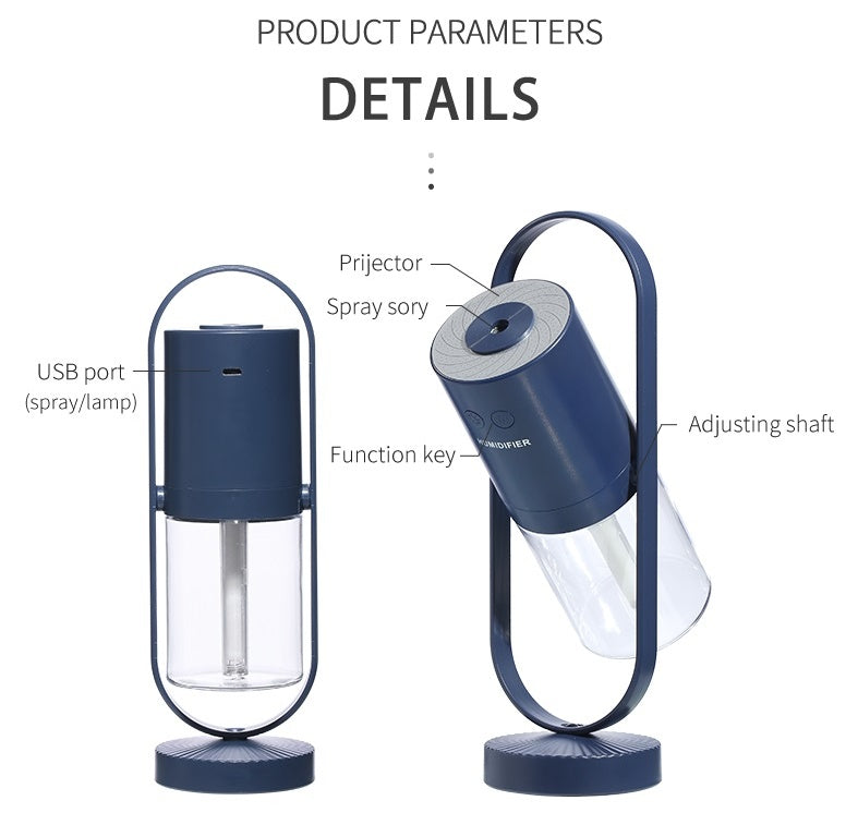 Magic Shadow USB Air Humidifier For Home With Projection Night Lights Ultrasonic Car Mist Maker Mini Office Air Purifier - LuckyGadgetHub