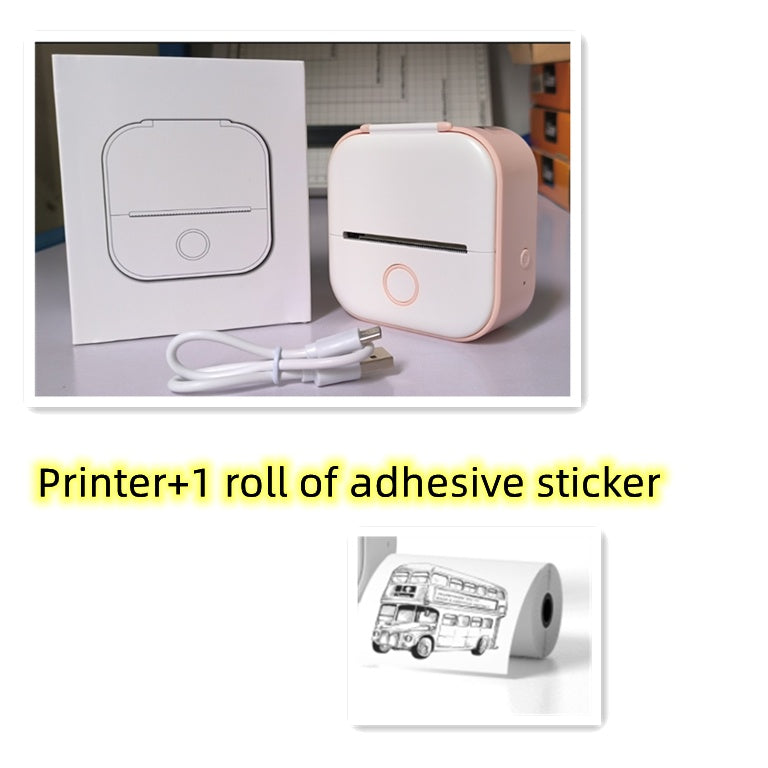 Portable Mini Thermal Label Printer Home Photo Printer Student Wrong Question Printer Bluetooth-compatible Mini Label Printer Price Tag - LuckyGadgetHub
