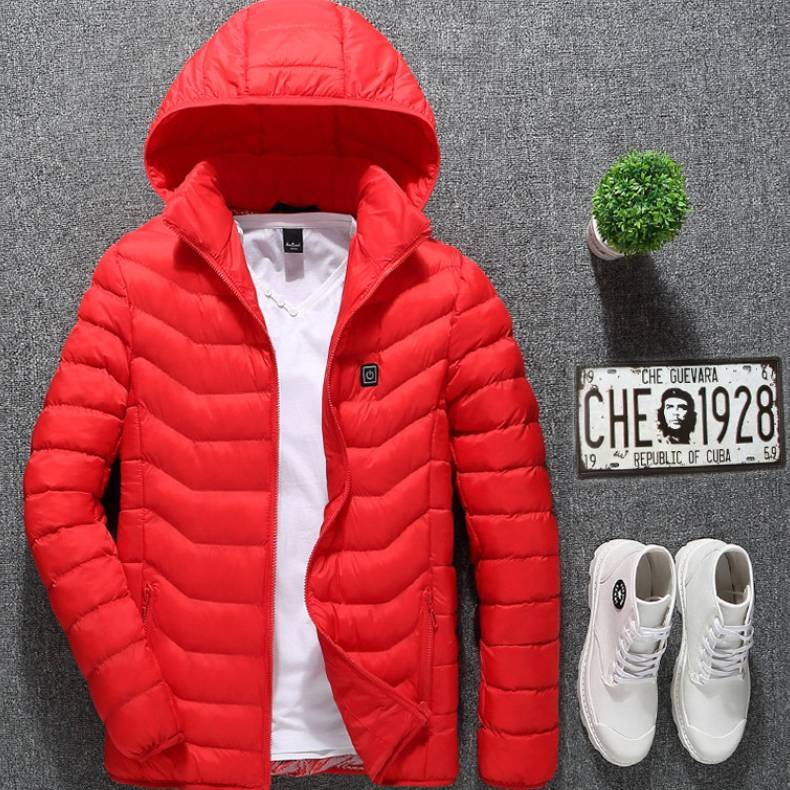 New Heated Jacket Coat USB Electric Jacket Cotton Coat Heater Thermal Clothing Heating Vest Men's Clothes Winter - LuckyGadgetHub