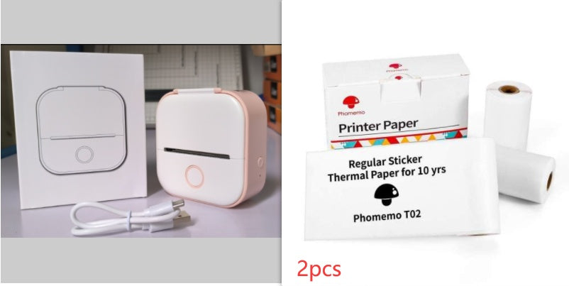 Portable Mini Thermal Label Printer Home Photo Printer Student Wrong Question Printer Bluetooth-compatible Mini Label Printer Price Tag - LuckyGadgetHub