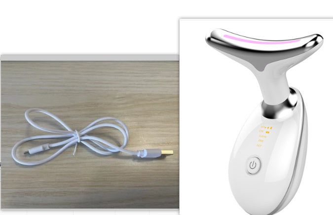 EMS Thermal Neck Lifting And Tighten Massager Electric Microcurrent Wrinkle Remover - LuckyGadgetHub