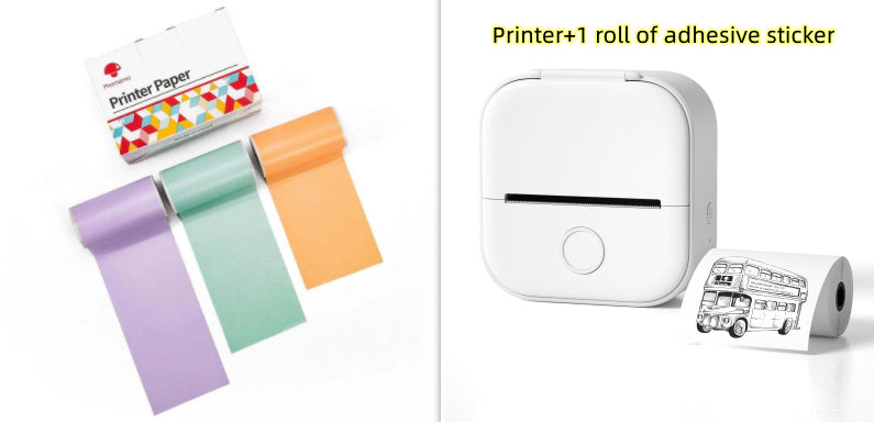Portable Mini Thermal Label Printer Home Photo Printer Student Wrong Question Printer Bluetooth-compatible Mini Label Printer Price Tag - LuckyGadgetHub