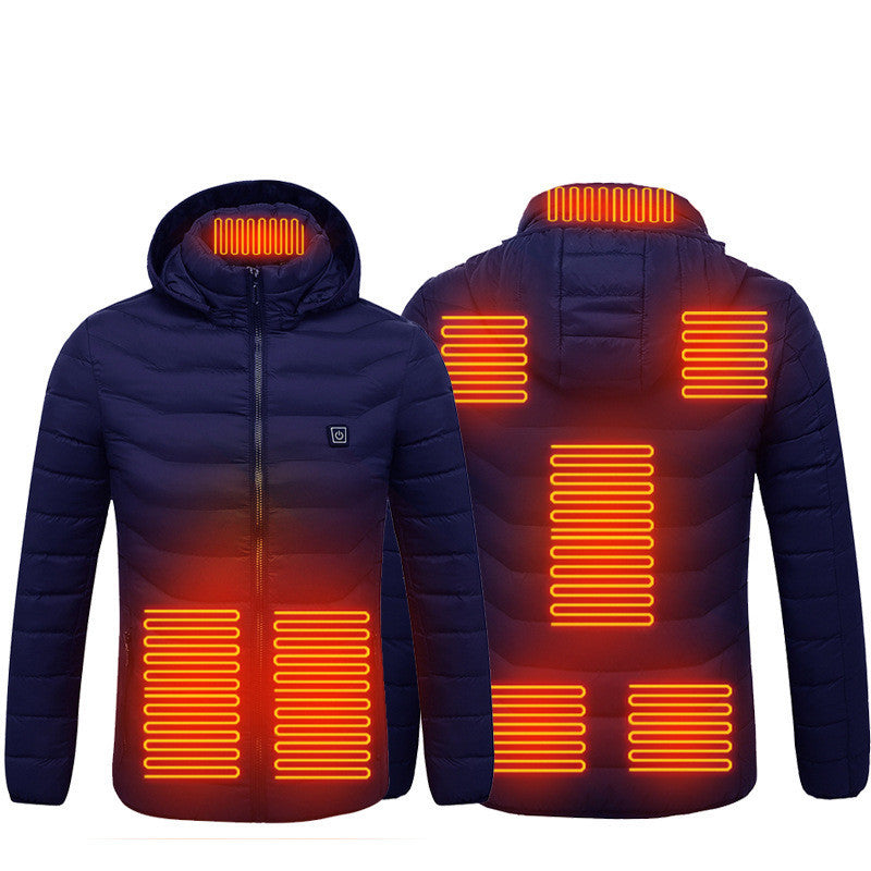 New Heated Jacket Coat USB Electric Jacket Cotton Coat Heater Thermal Clothing Heating Vest Men's Clothes Winter - LuckyGadgetHub