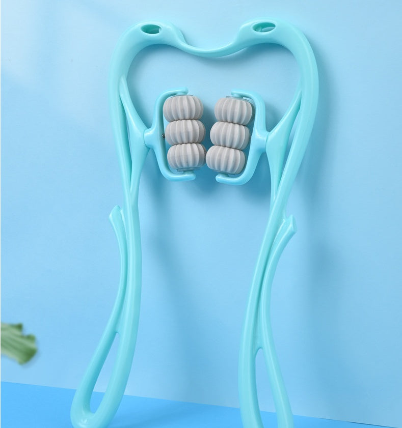 Multifunctional Manual Six-wheel Neck Massager Massage Relieve Roller Massage Tool - LuckyGadgetHub