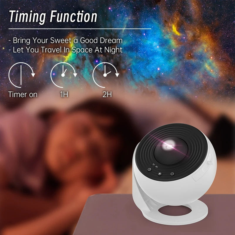 Night Light Galaxy Projector Starry Sky Projector 360 Rotate Planetarium Lamp For Kids Bedroom Valentines Day Gift Wedding Deco - LuckyGadgetHub