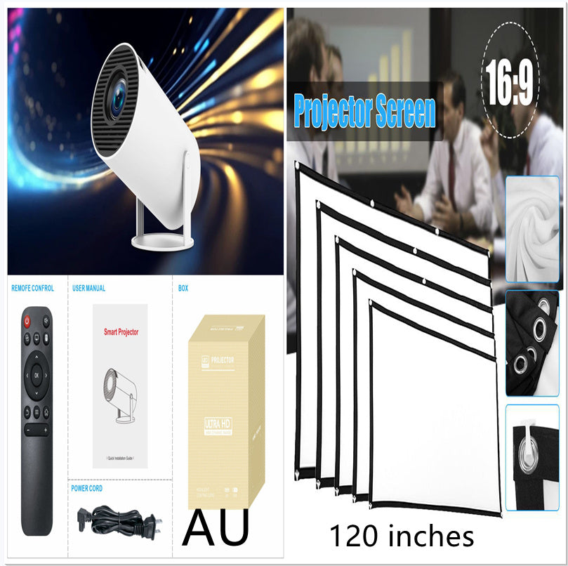 HY300 Pro Projector Home Theater Entertainment Portable Small Projector - LuckyGadgetHub