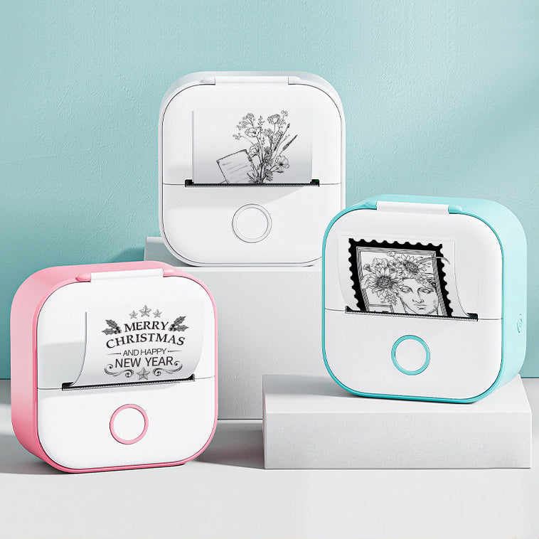 Portable Mini Thermal Label Printer Home Photo Printer Student Wrong Question Printer Bluetooth-compatible Mini Label Printer Price Tag - LuckyGadgetHub