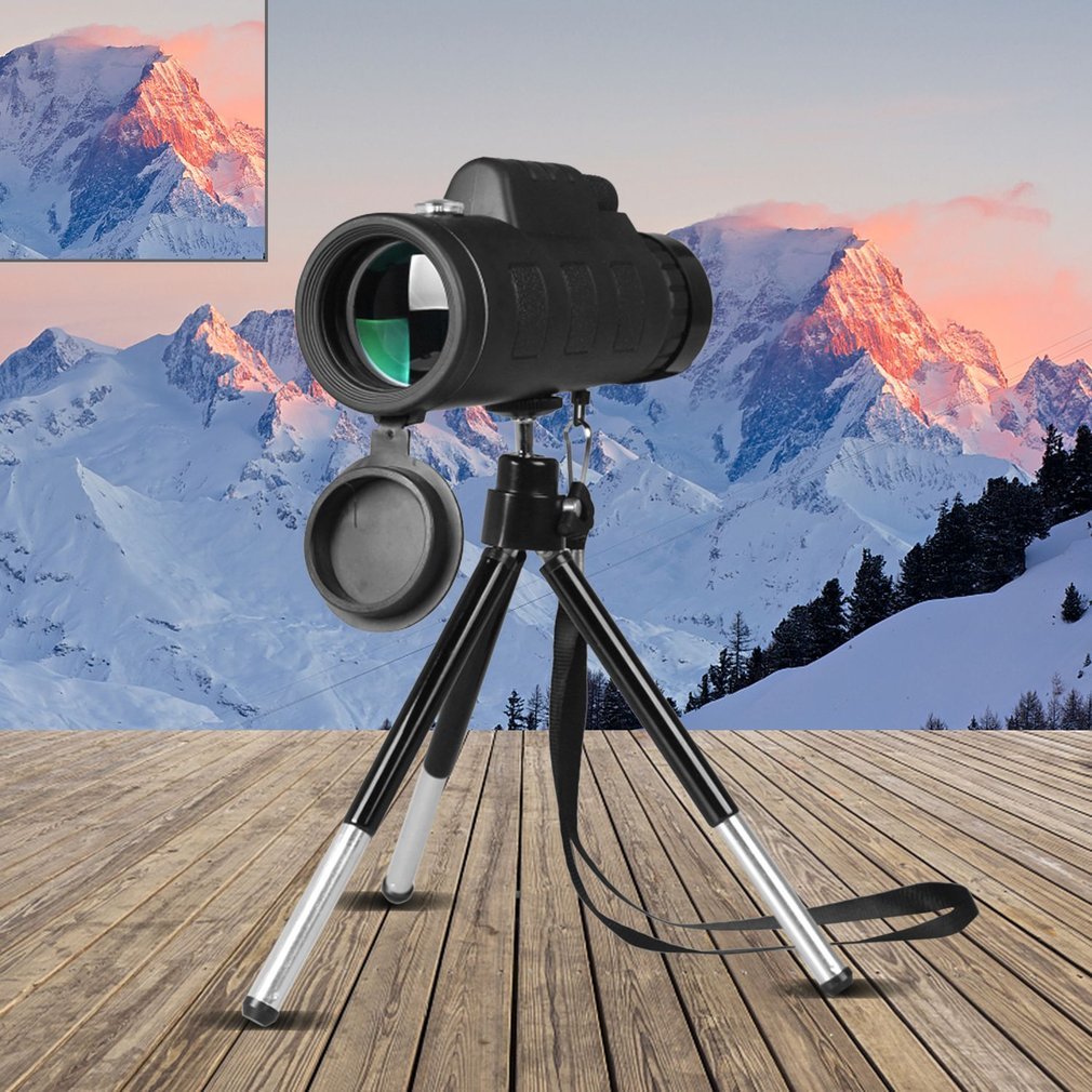 Compatible with Apple, Monocular Telescope Zoom Scope with Compass Phone Clip Tripod - LuckyGadgetHub