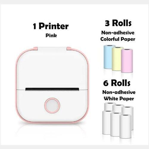 Portable Mini Thermal Label Printer Home Photo Printer Student Wrong Question Printer Bluetooth-compatible Mini Label Printer Price Tag - LuckyGadgetHub