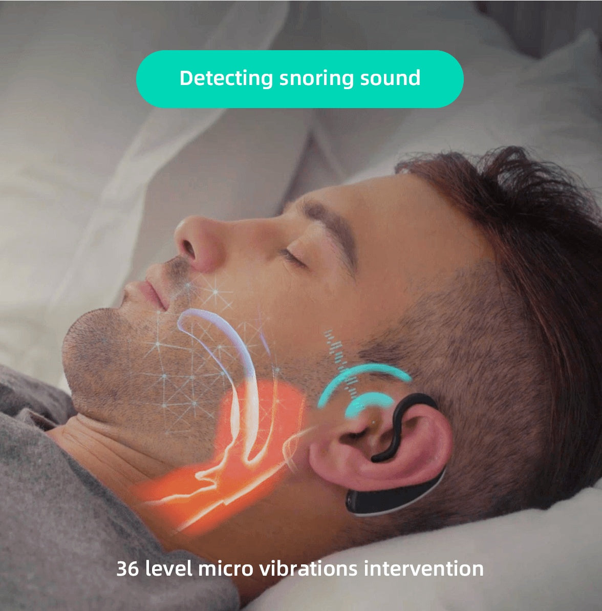 24 Hours Bluetooth Anti-snoring Device Charge Snore Earset Sleeping Aid Snoring Analyzes Sleep Datas Good Sleep - LuckyGadgetHub